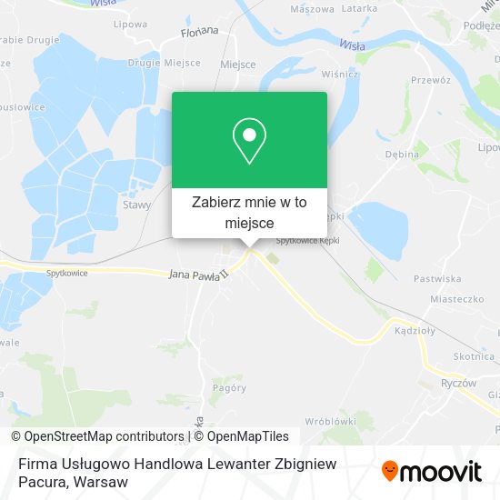 Mapa Firma Usługowo Handlowa Lewanter Zbigniew Pacura