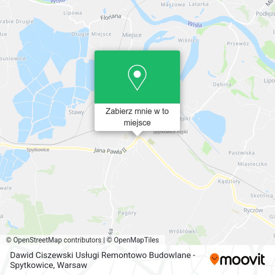 Mapa Dawid Ciszewski Usługi Remontowo Budowlane - Spytkowice