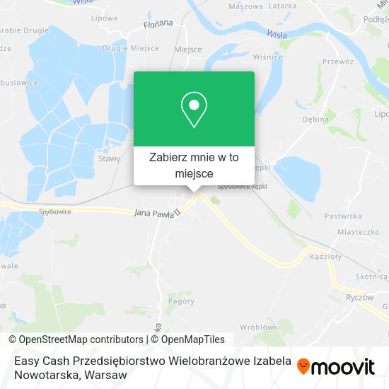 Mapa Easy Cash Przedsiębiorstwo Wielobranżowe Izabela Nowotarska