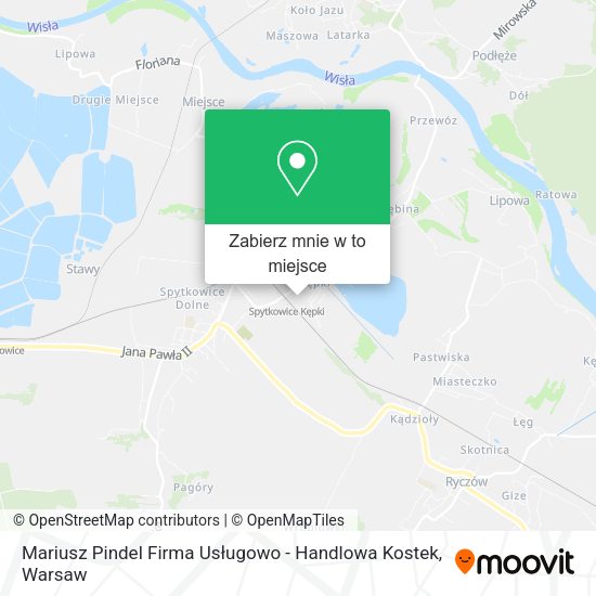 Mapa Mariusz Pindel Firma Usługowo - Handlowa Kostek