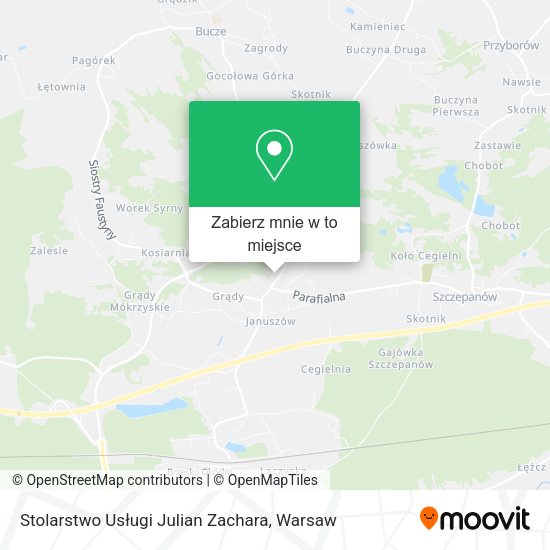 Mapa Stolarstwo Usługi Julian Zachara