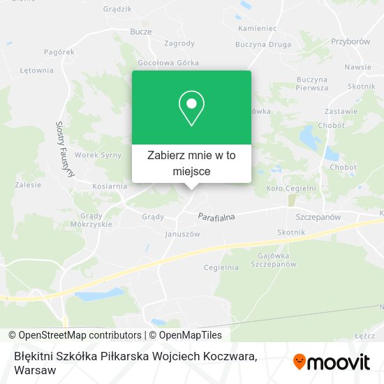 Mapa Błękitni Szkółka Piłkarska Wojciech Koczwara