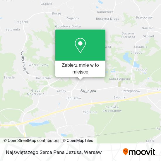 Mapa Najświętszego Serca Pana Jezusa