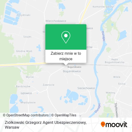 Mapa Ziółkowski Grzegorz Agent Ubezpieczeniowy