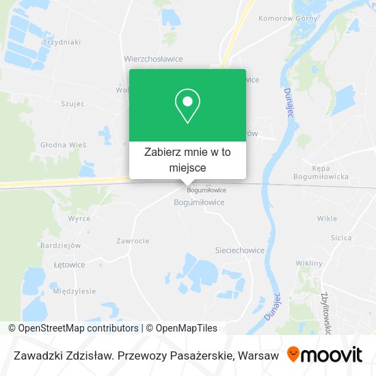 Mapa Zawadzki Zdzisław. Przewozy Pasażerskie