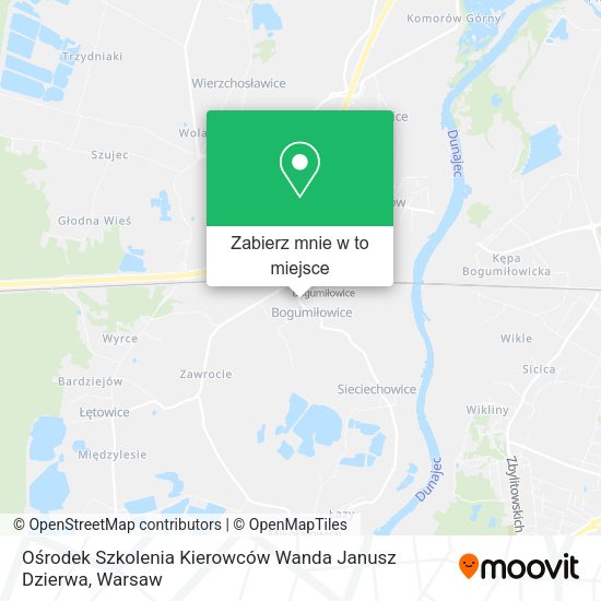 Mapa Ośrodek Szkolenia Kierowców Wanda Janusz Dzierwa