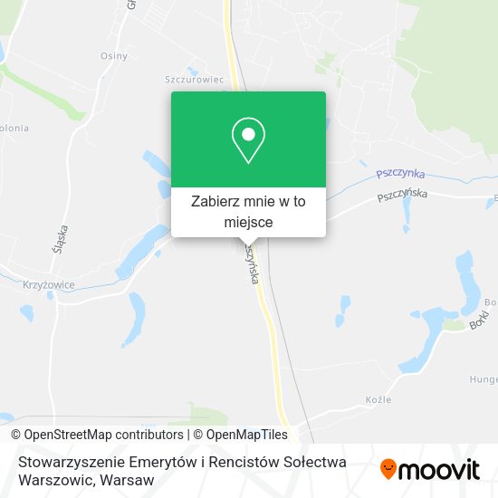 Mapa Stowarzyszenie Emerytów i Rencistów Sołectwa Warszowic