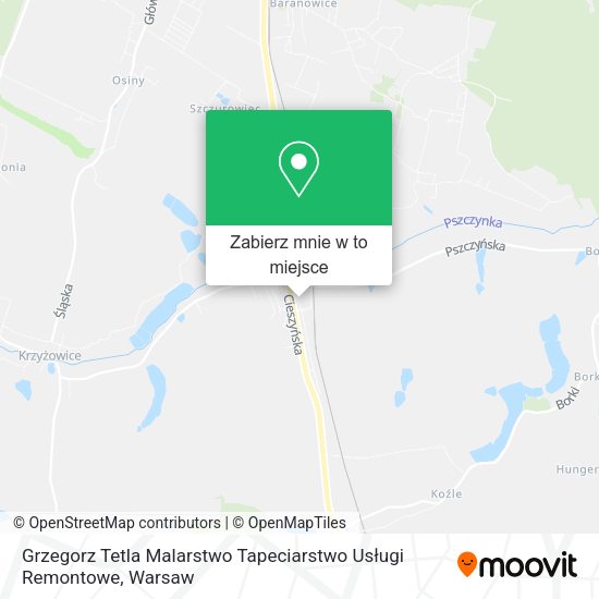 Mapa Grzegorz Tetla Malarstwo Tapeciarstwo Usługi Remontowe