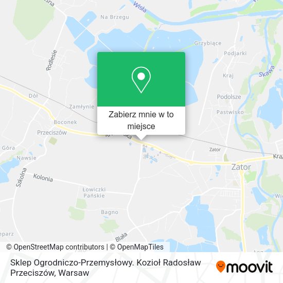 Mapa Sklep Ogrodniczo-Przemysłowy. Kozioł Radosław Przeciszów