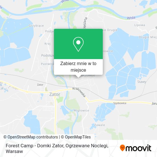 Mapa Forest Camp - Domki Zator, Ogrzewane Noclegi