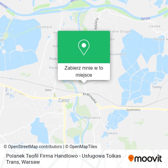 Mapa Polanek Teofil Firma Handlowo - Usługowa Tolkas Trans