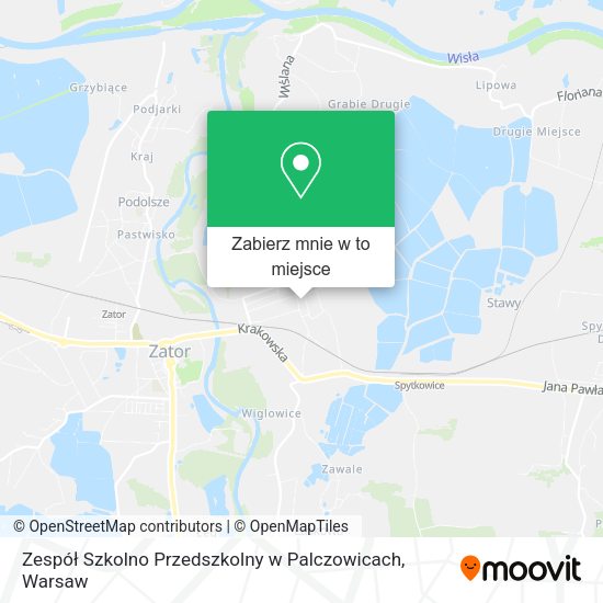 Mapa Zespół Szkolno Przedszkolny w Palczowicach