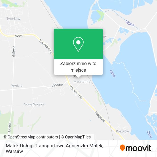 Mapa Malek Usługi Transportowe Agnieszka Malek