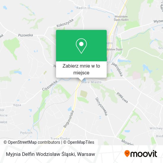 Mapa Myjnia Delfin Wodzisław Śląski