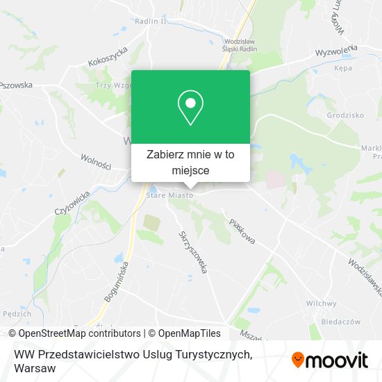 Mapa WW Przedstawicielstwo Uslug Turystycznych