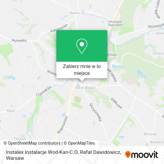 Mapa Instalex Instalacje Wod-Kan-C.O. Rafał Dawidowicz