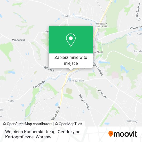 Mapa Wojciech Kasperski Usługi Geodezyjno - Kartograficzne