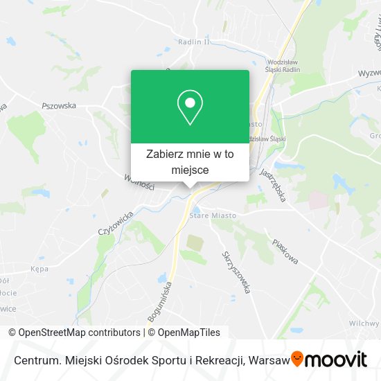 Mapa Centrum. Miejski Ośrodek Sportu i Rekreacji