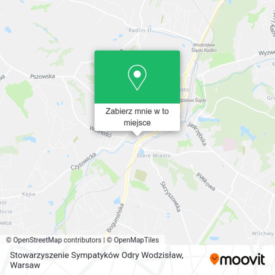 Mapa Stowarzyszenie Sympatyków Odry Wodzisław