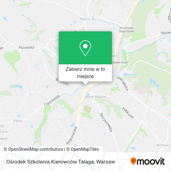 Mapa Ośrodek Szkolenia Kierowców Talaga