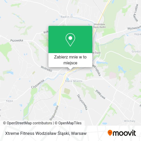 Mapa Xtreme Fitness Wodzisław Śląski