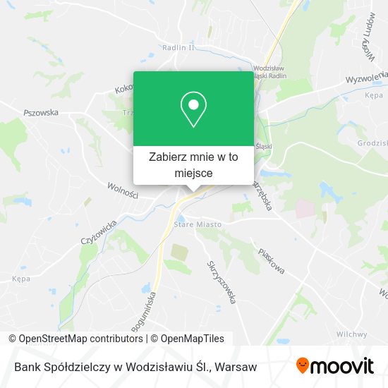 Mapa Bank Spółdzielczy w Wodzisławiu Śl.