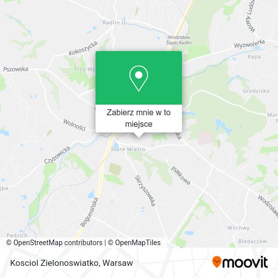 Mapa Kosciol Zielonoswiatko