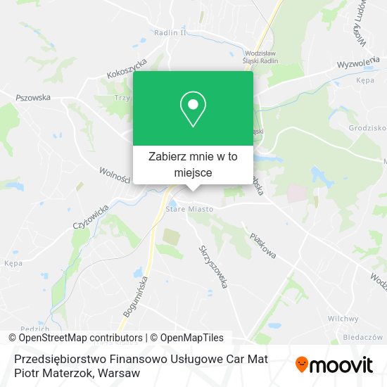 Mapa Przedsiębiorstwo Finansowo Usługowe Car Mat Piotr Materzok