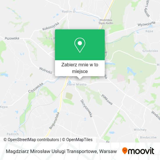 Mapa Magdziarz Mirosław Usługi Transportowe