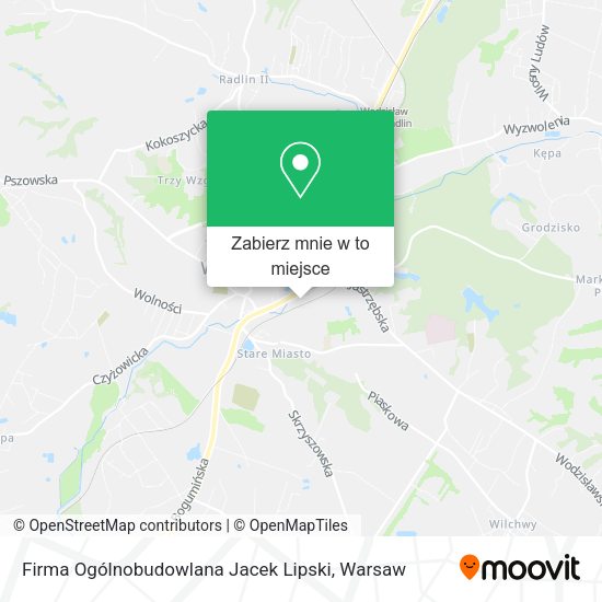 Mapa Firma Ogólnobudowlana Jacek Lipski