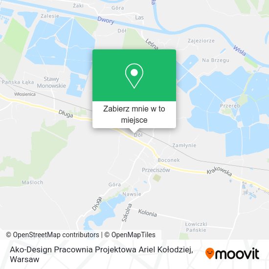 Mapa Ako-Design Pracownia Projektowa Ariel Kołodziej