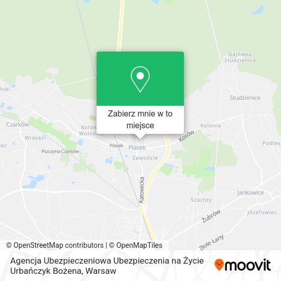 Mapa Agencja Ubezpieczeniowa Ubezpieczenia na Życie Urbańczyk Bożena