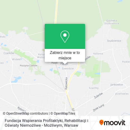 Mapa Fundacja Wspierania Profilaktyki, Rehabilitacji i Oświaty Niemożliwe - Możliwym