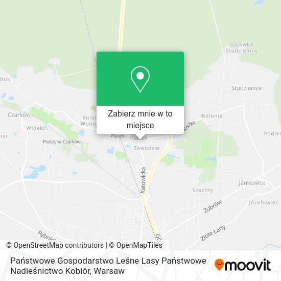 Mapa Państwowe Gospodarstwo Leśne Lasy Państwowe Nadleśnictwo Kobiór