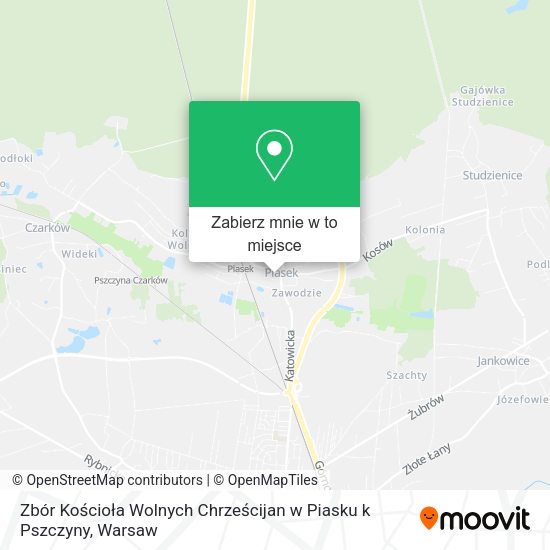 Mapa Zbór Kościoła Wolnych Chrześcijan w Piasku k Pszczyny