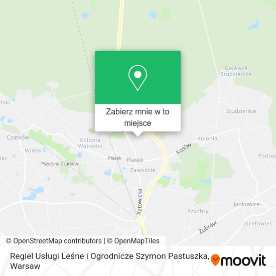 Mapa Regiel Usługi Leśne i Ogrodnicze Szymon Pastuszka