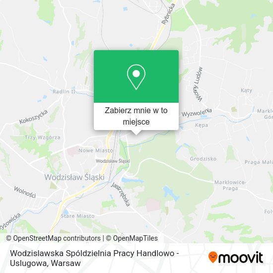 Mapa Wodzislawska Spóldzielnia Pracy Handlowo - Uslugowa