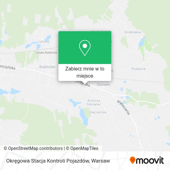 Mapa Okręgowa Stacja Kontroli Pojazdów