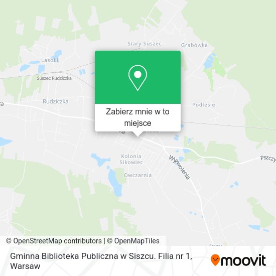 Mapa Gminna Biblioteka Publiczna w Siszcu. Filia nr 1