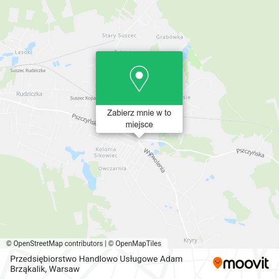 Mapa Przedsiębiorstwo Handlowo Usługowe Adam Brząkalik