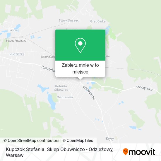 Mapa Kupczok Stefania. Sklep Obuwniczo - Odzieżowy