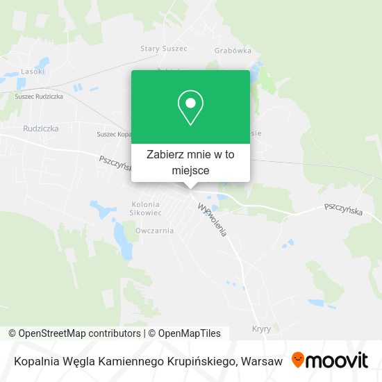 Mapa Kopalnia Węgla Kamiennego Krupińskiego