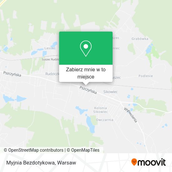 Mapa Myjnia Bezdotykowa