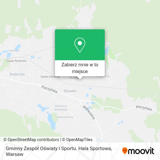 Mapa Gminny Zespół Oświaty i Sportu. Hala Sportowa