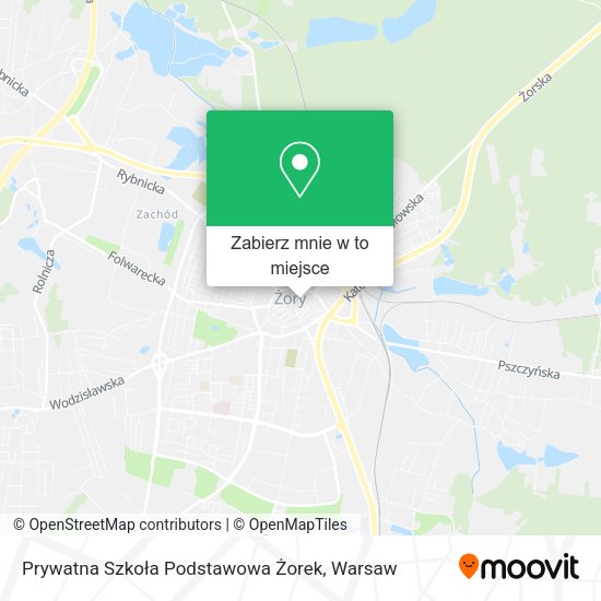 Mapa Prywatna Szkoła Podstawowa Żorek