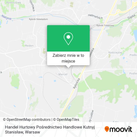 Mapa Handel Hurtowy Pośrednictwo Handlowe Kutnyj Stanisław