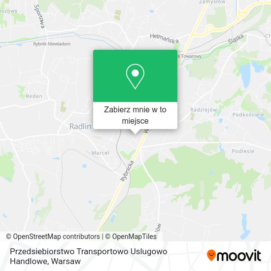 Mapa Przedsiebiorstwo Transportowo Uslugowo Handlowe