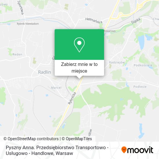 Mapa Pyszny Anna. Przedsiębiorstwo Transportowo - Usługowo - Handlowe