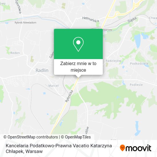 Mapa Kancelaria Podatkowo-Prawna Vacatio Katarzyna Chłapek