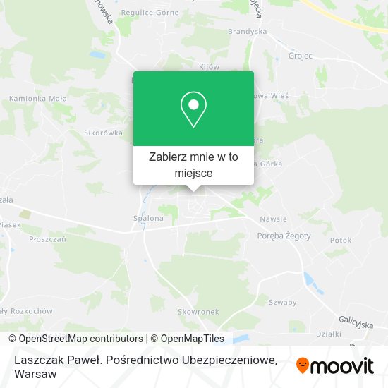 Mapa Laszczak Paweł. Pośrednictwo Ubezpieczeniowe